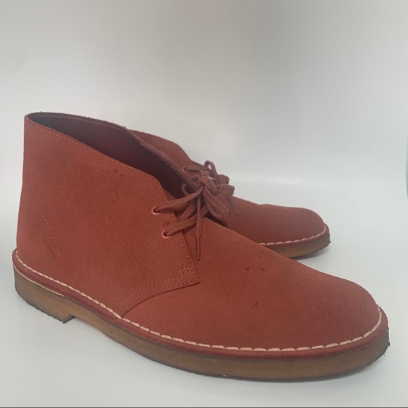 COPY - COPY - Size 10.5 | Men’s Clark’s Salmon Red Desert Shoes - Picture 6 of 13
